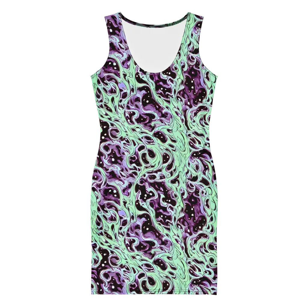 Lavender Lava on Bodycon Dress — Front
