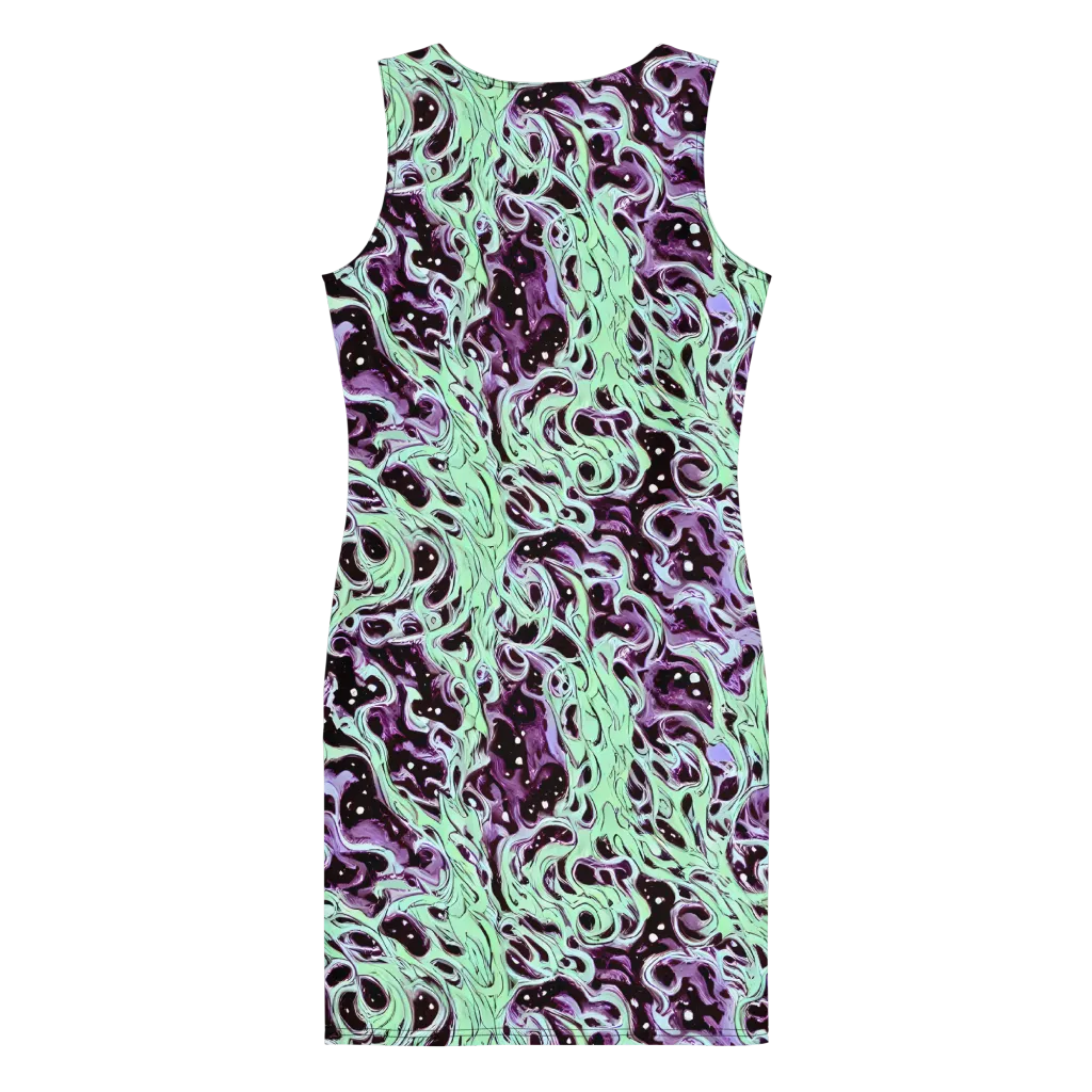 Lavender Lava on Bodycon Dress — Back
