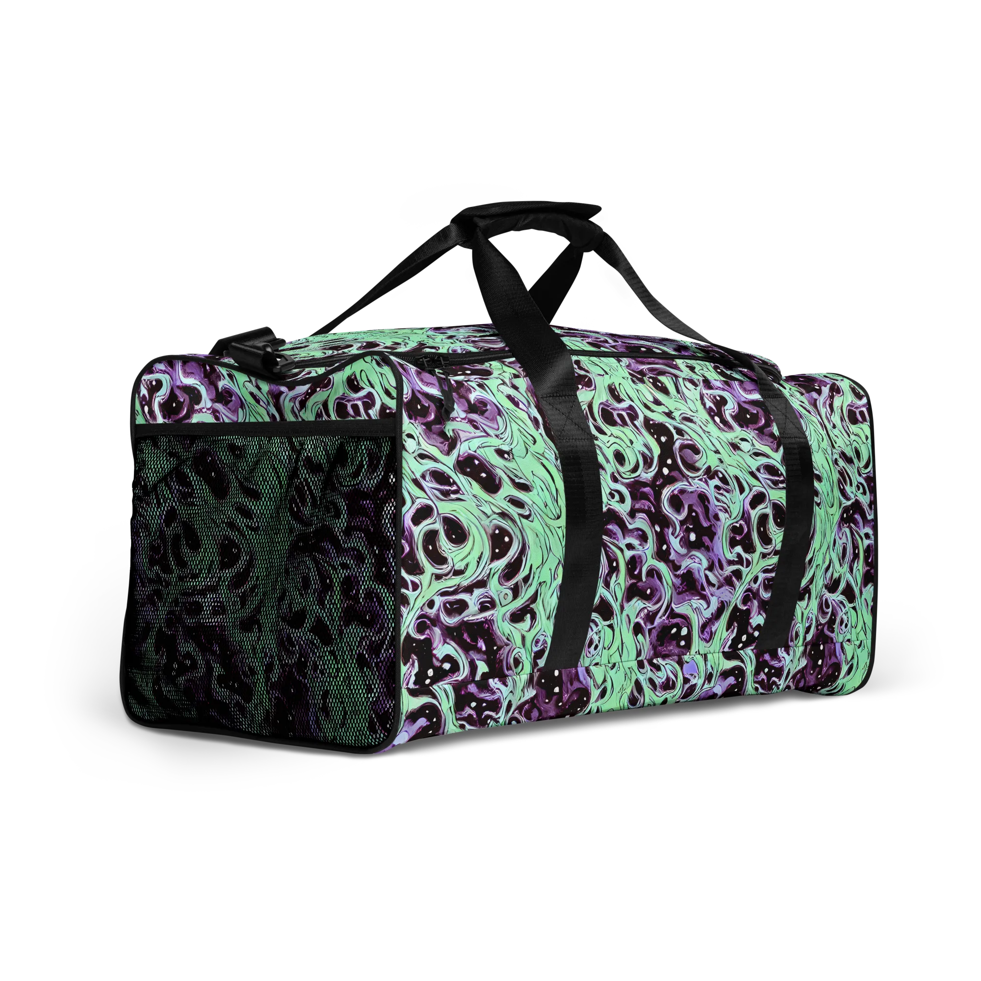 Lavender Lava on Duffle Bag — Right Front