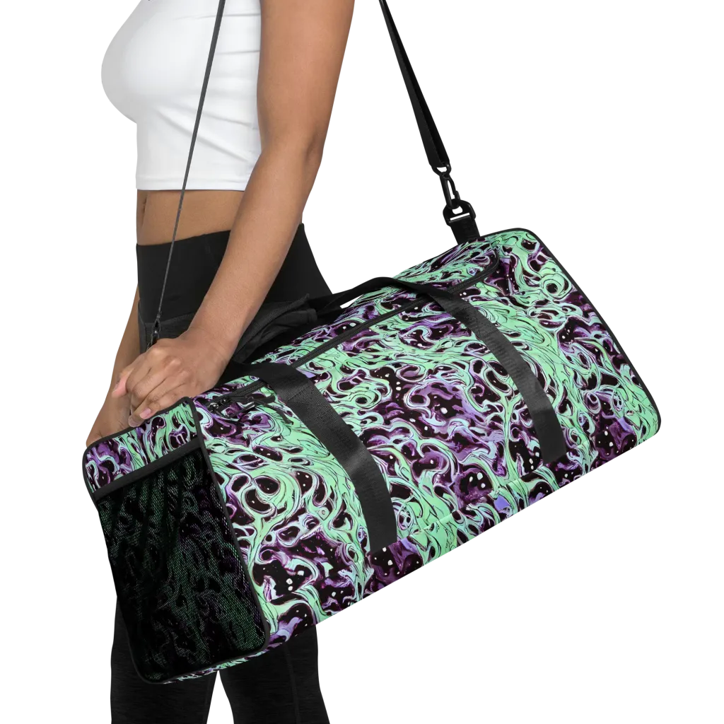 Lavender Lava on Duffle Bag — Front