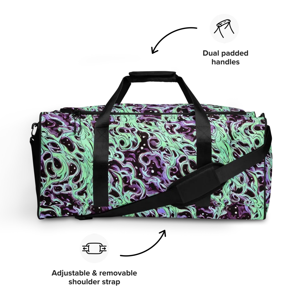 Lavender Lava on Duffle Bag — Front