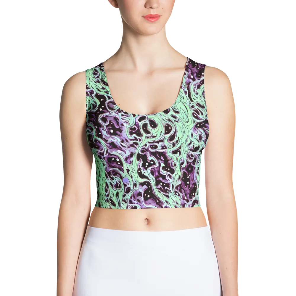 Lavender Lava on Crop Top — Front
