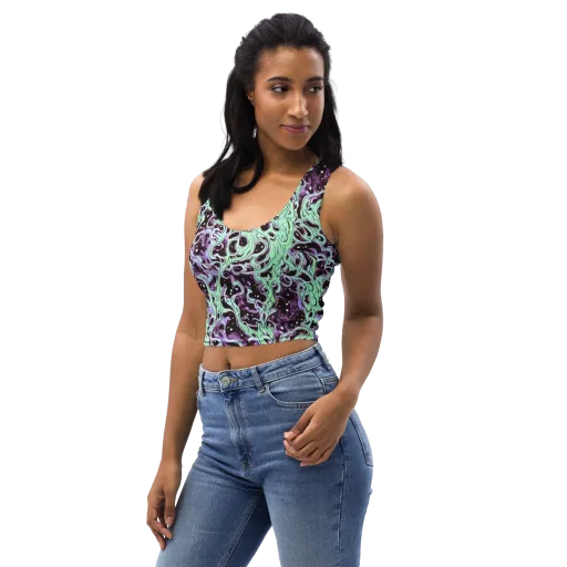 Lavender Lava on a Crop Top