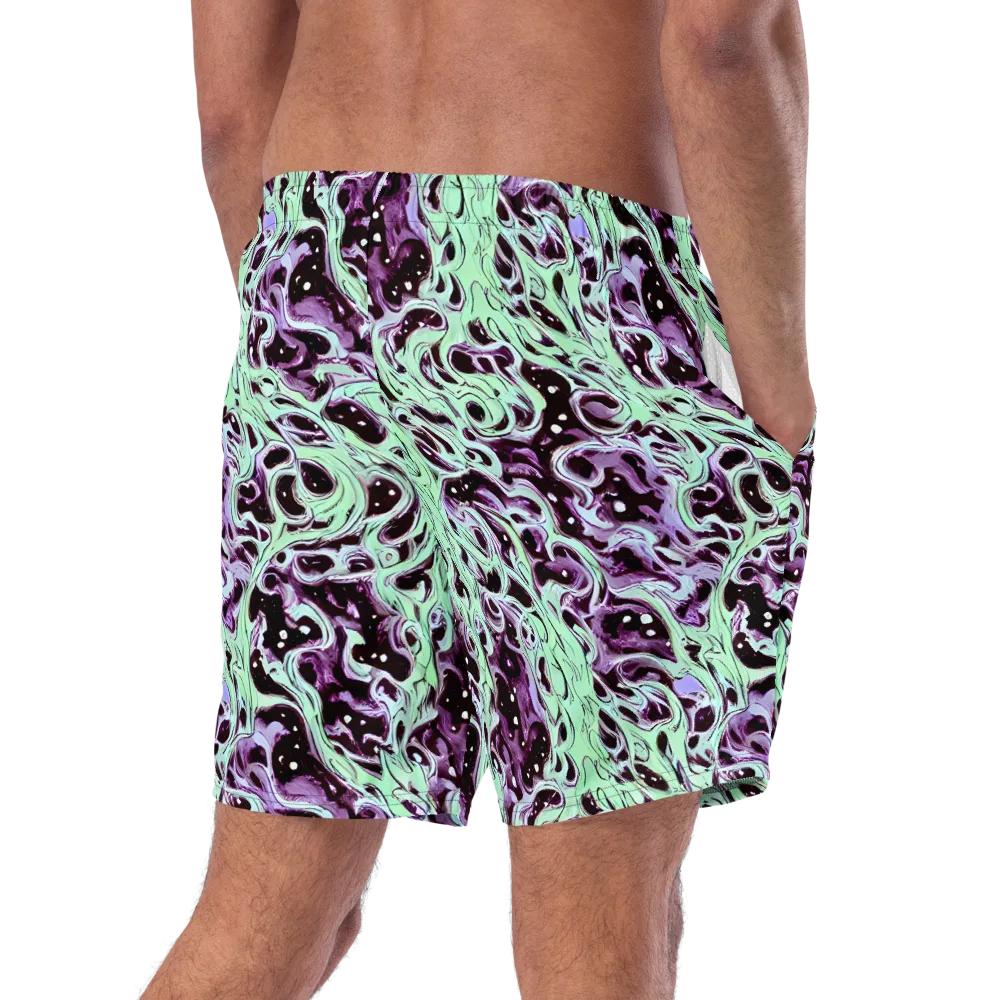 Lavender Lava on Swim Trunks — Right Back