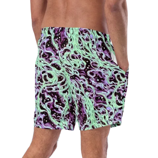 Lavender Lava on a Swim Trunks