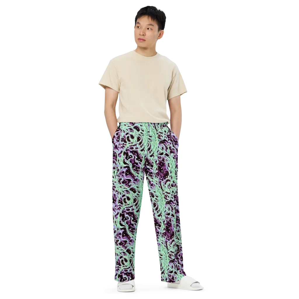 Lavender Lava on Wide-Leg Pants — Front