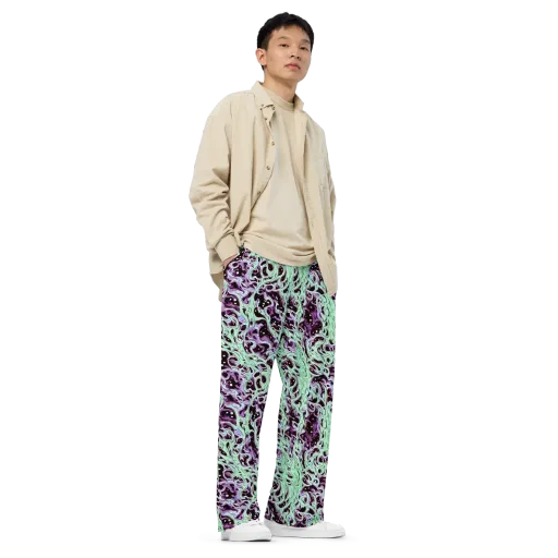 Lavender Lava on a Wide-Leg Pants