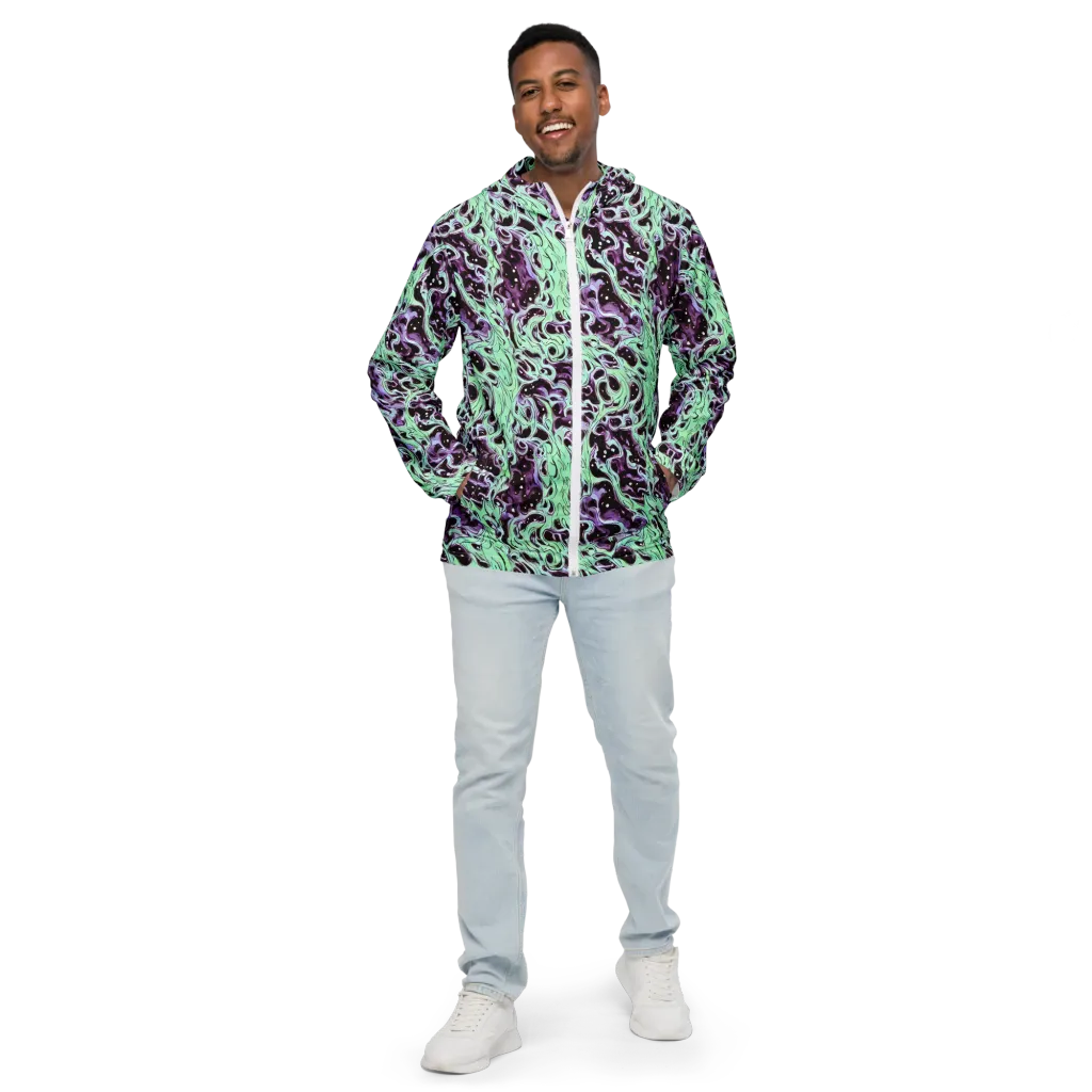 Lavender Lava on Men's Windbreaker — Front