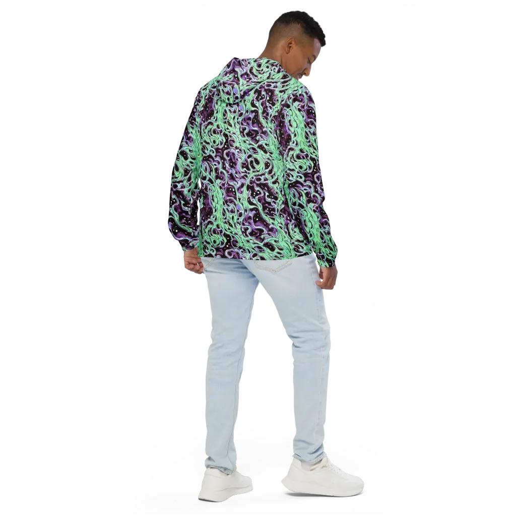 Lavender Lava on Men's Windbreaker — Back