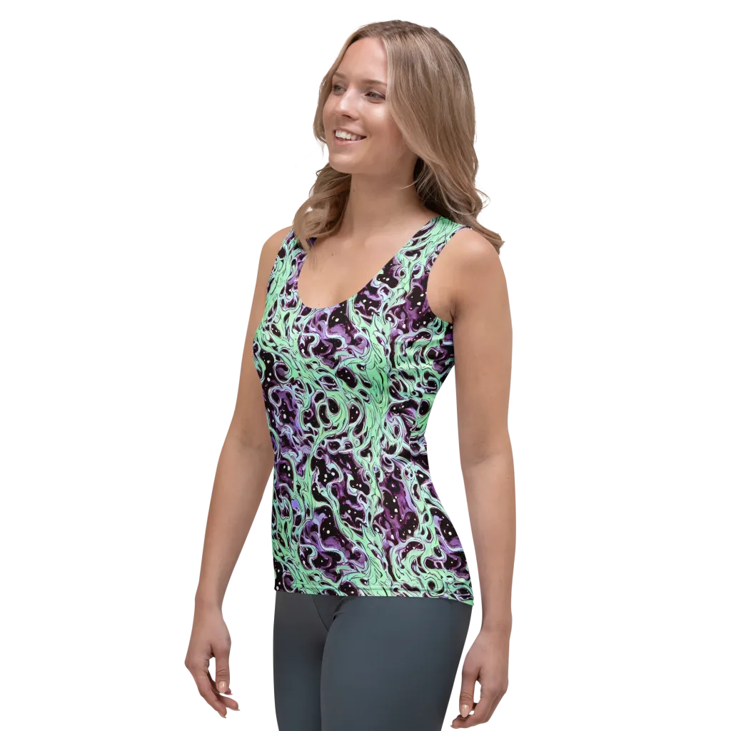 Lavender Lava on Women's Tank Top — Left Front