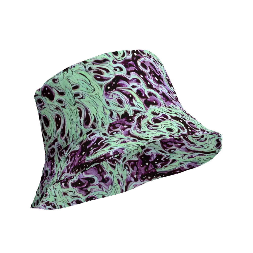 Lavender Lava on Reversible Bucket Hat — Product details Outside