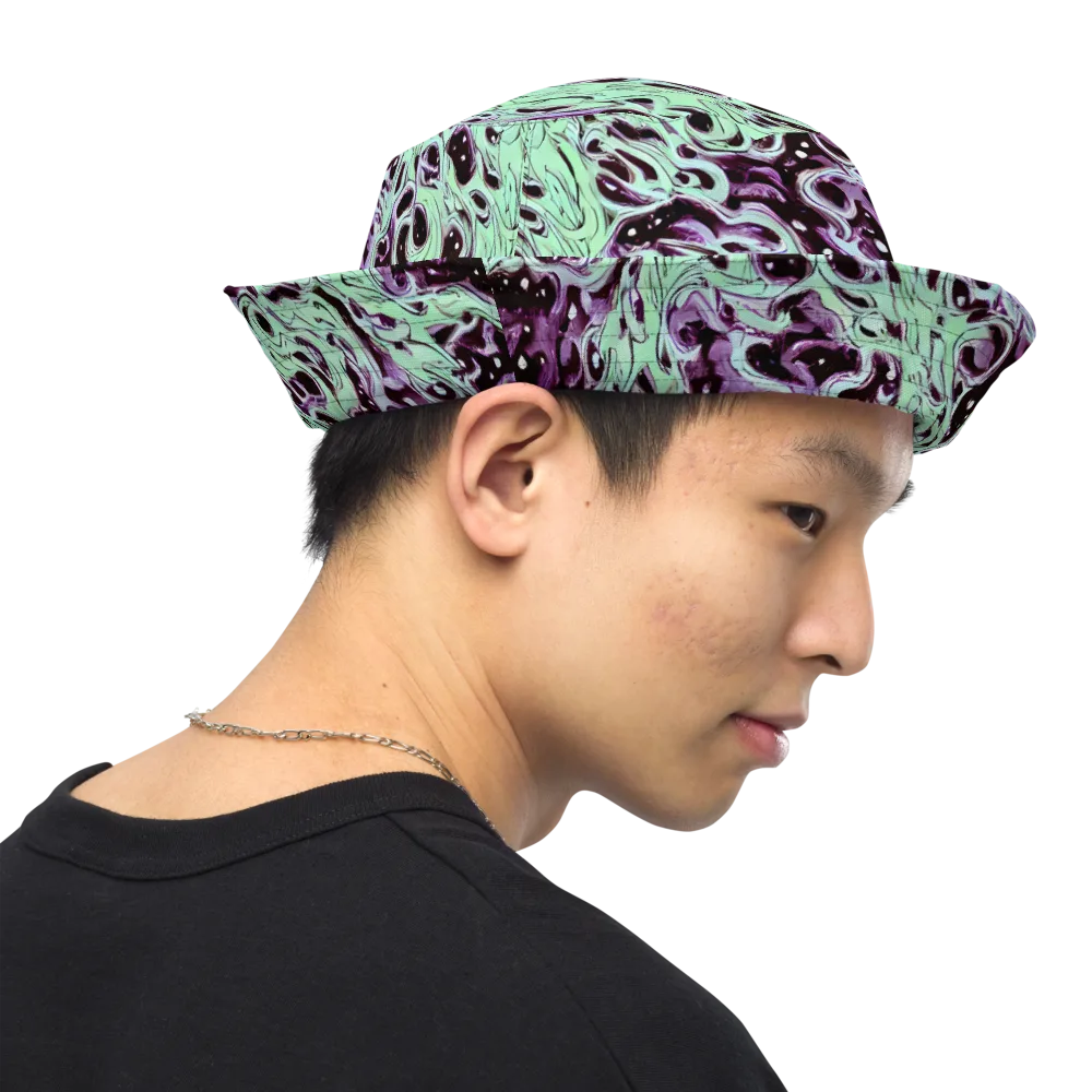 Lavender Lava on Reversible Bucket Hat — Right Outside