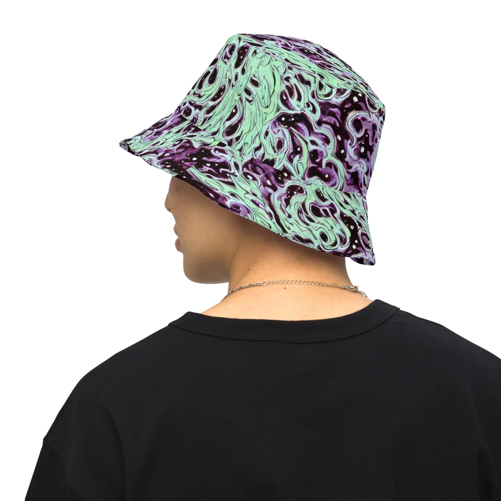 Lavender Lava on Reversible Bucket Hat — Back Inside
