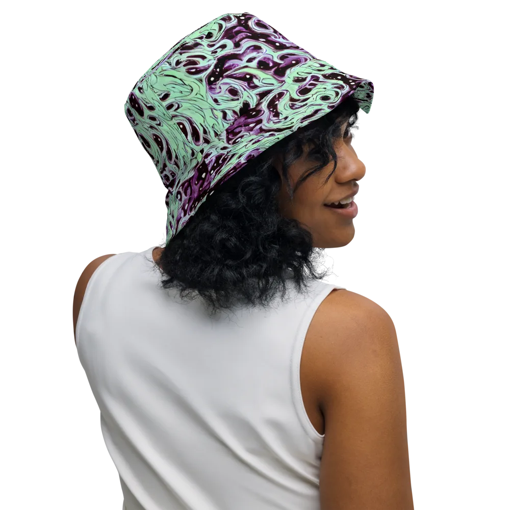 Lavender Lava on Reversible Bucket Hat — Right Outside