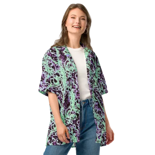 Lavender Lava on a Button Shirt