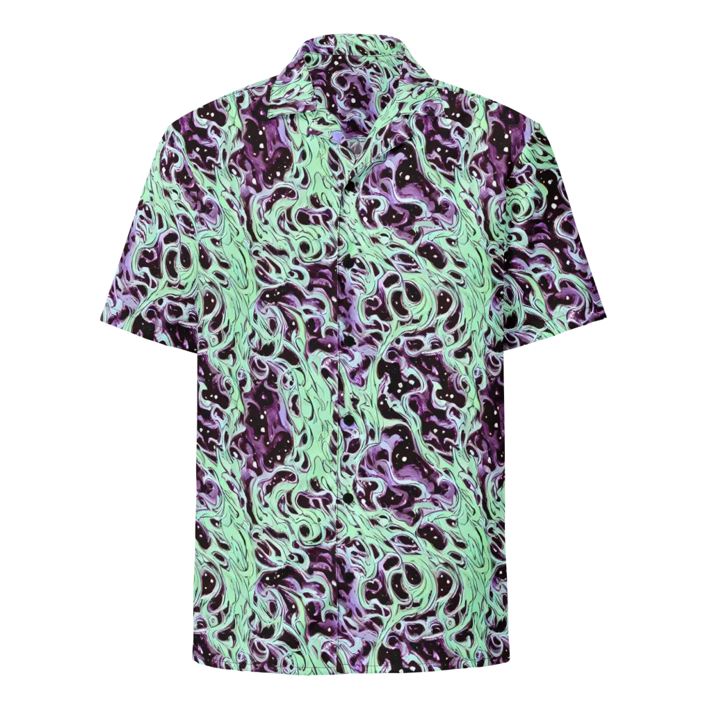 Lavender Lava on Button Shirt — Front