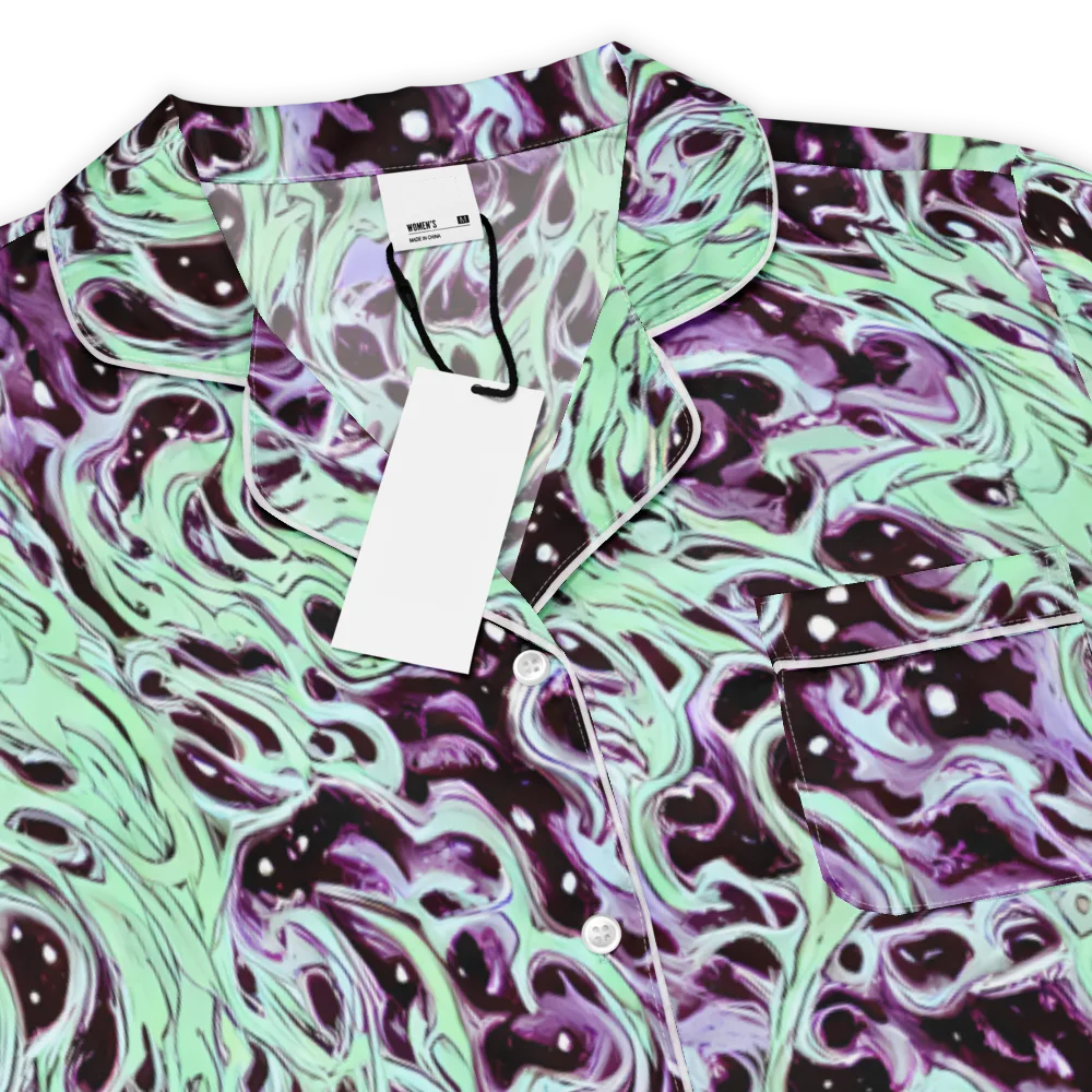 Lavender Lava on Women's Short Sleeve Pajama Top — Product details