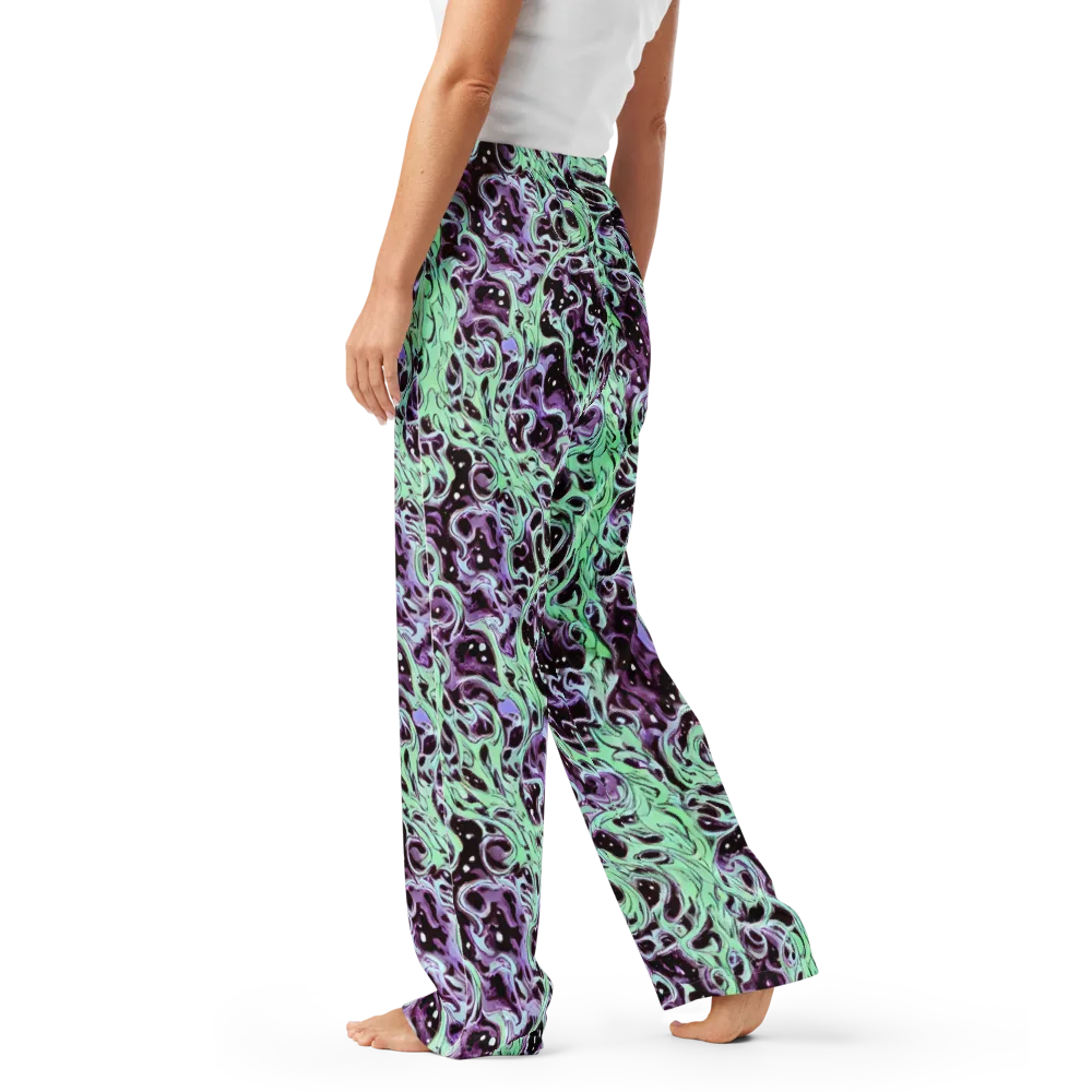 Lavender Lava on Women's Pajama Pants — Left