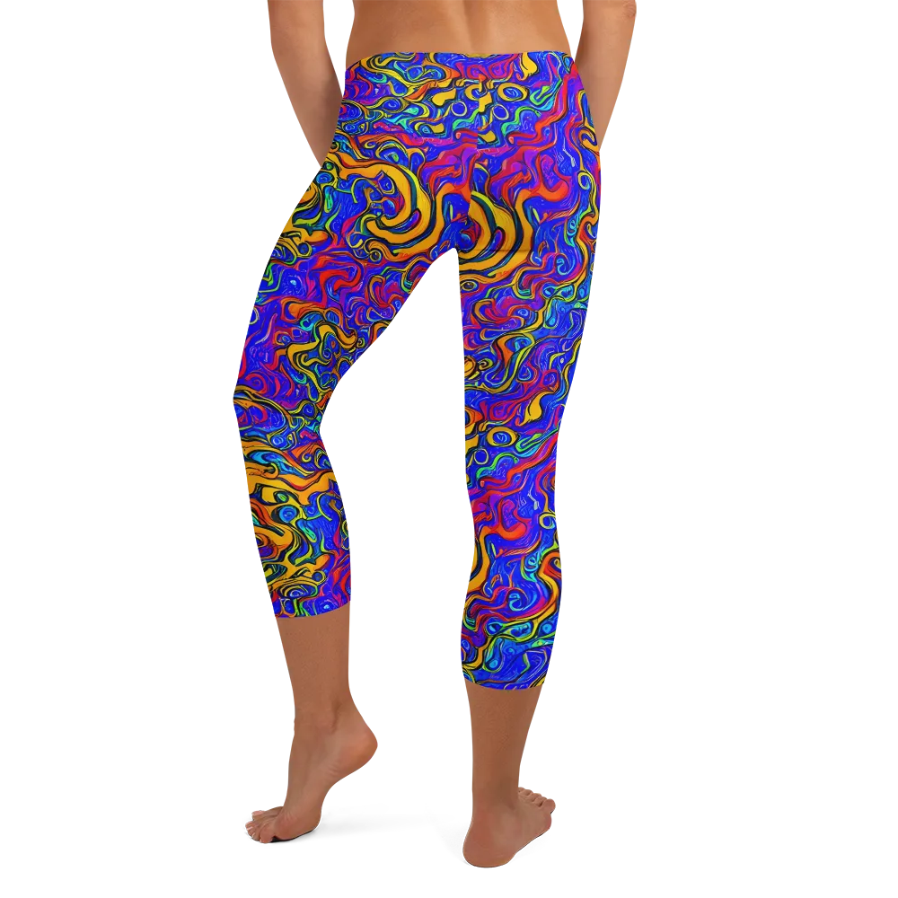 Spectrum Inferno on Capri Leggings — Back