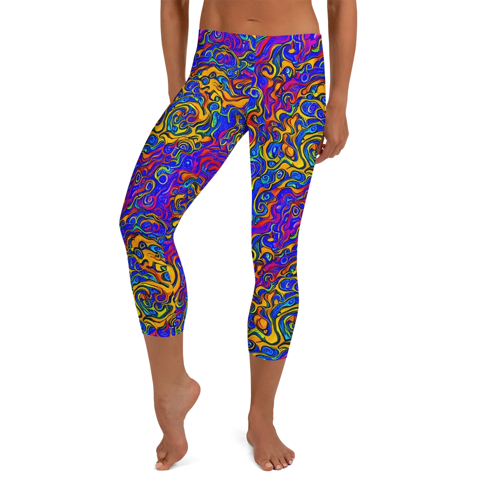 Spectrum Inferno on Capri Leggings — Front