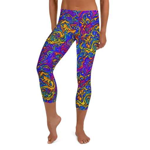 Spectrum Inferno on a Capri Leggings
