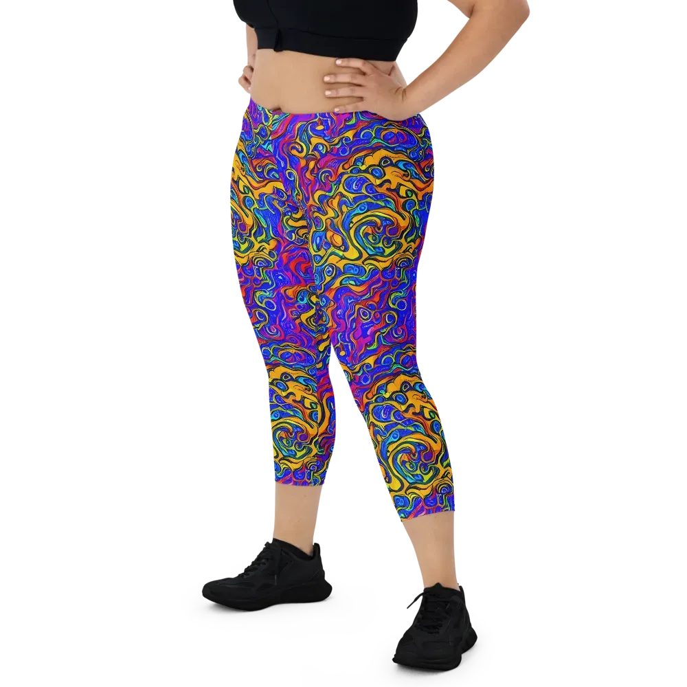 Spectrum Inferno on Capri Leggings — Front