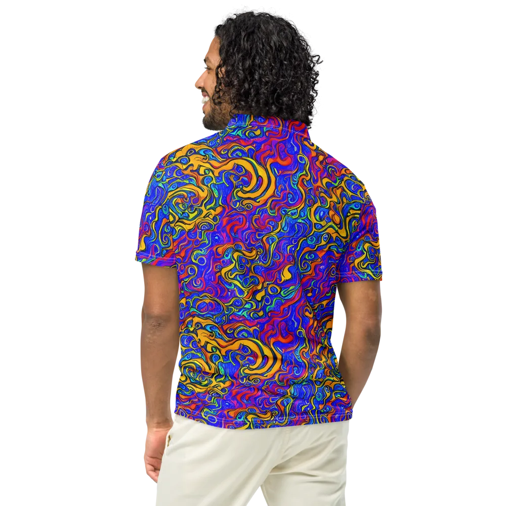 Spectrum Inferno on Men's Slim Fit Polo Shirt — Back