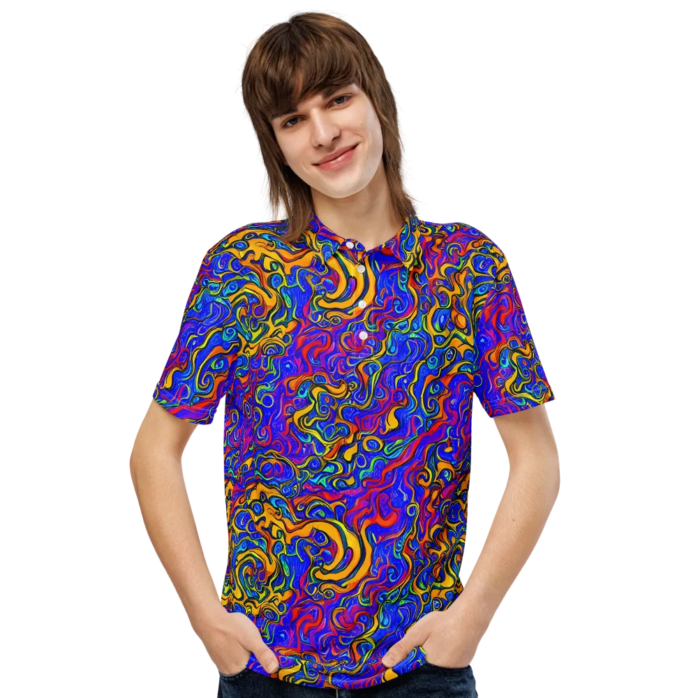 Spectrum Inferno on Men's Slim Fit Polo Shirt — Front