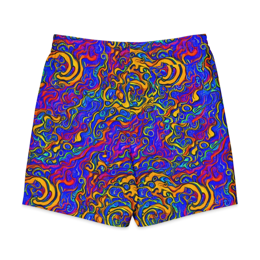 Spectrum Inferno on Men's Board Shorts — Back