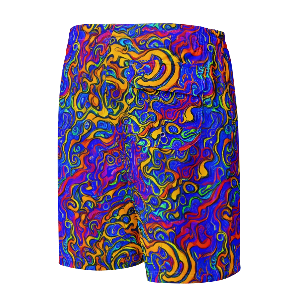 Spectrum Inferno on Men's Board Shorts — Back