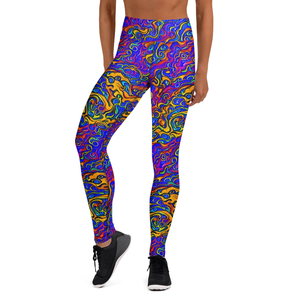 Spectrum Inferno on Yoga Leggings — Front