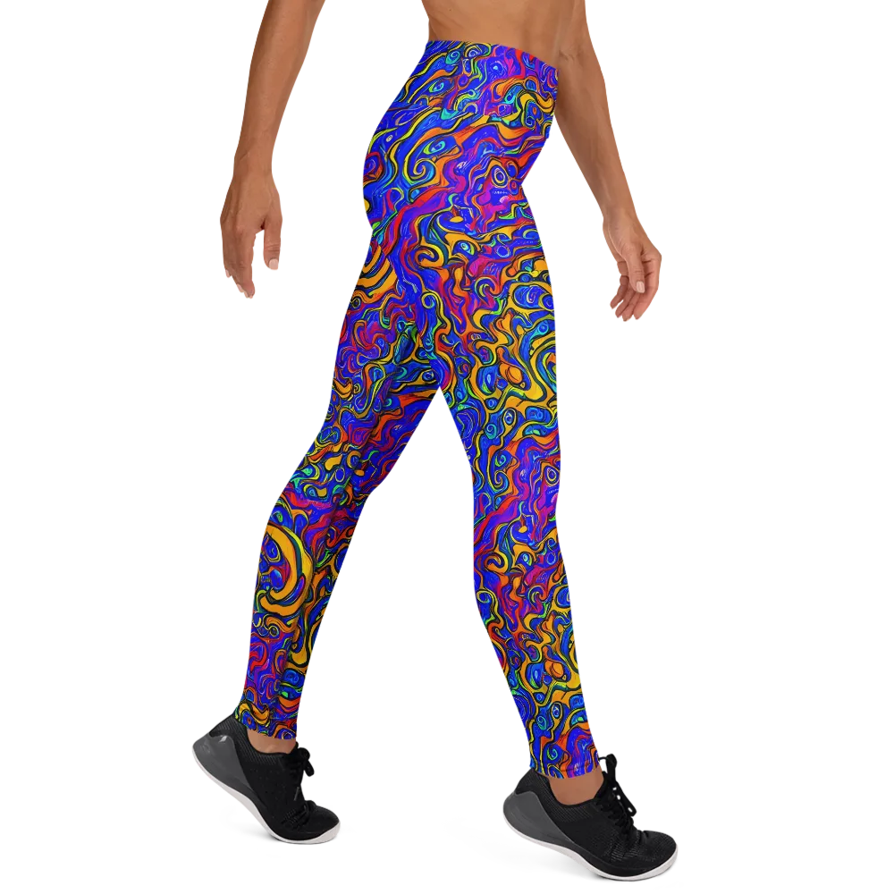 Spectrum Inferno on Yoga Leggings — Right