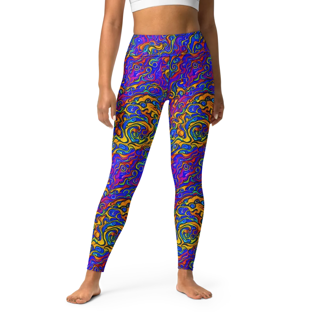 Spectrum Inferno on Yoga Leggings — Front
