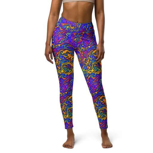 Spectrum Inferno on a Yoga Leggings