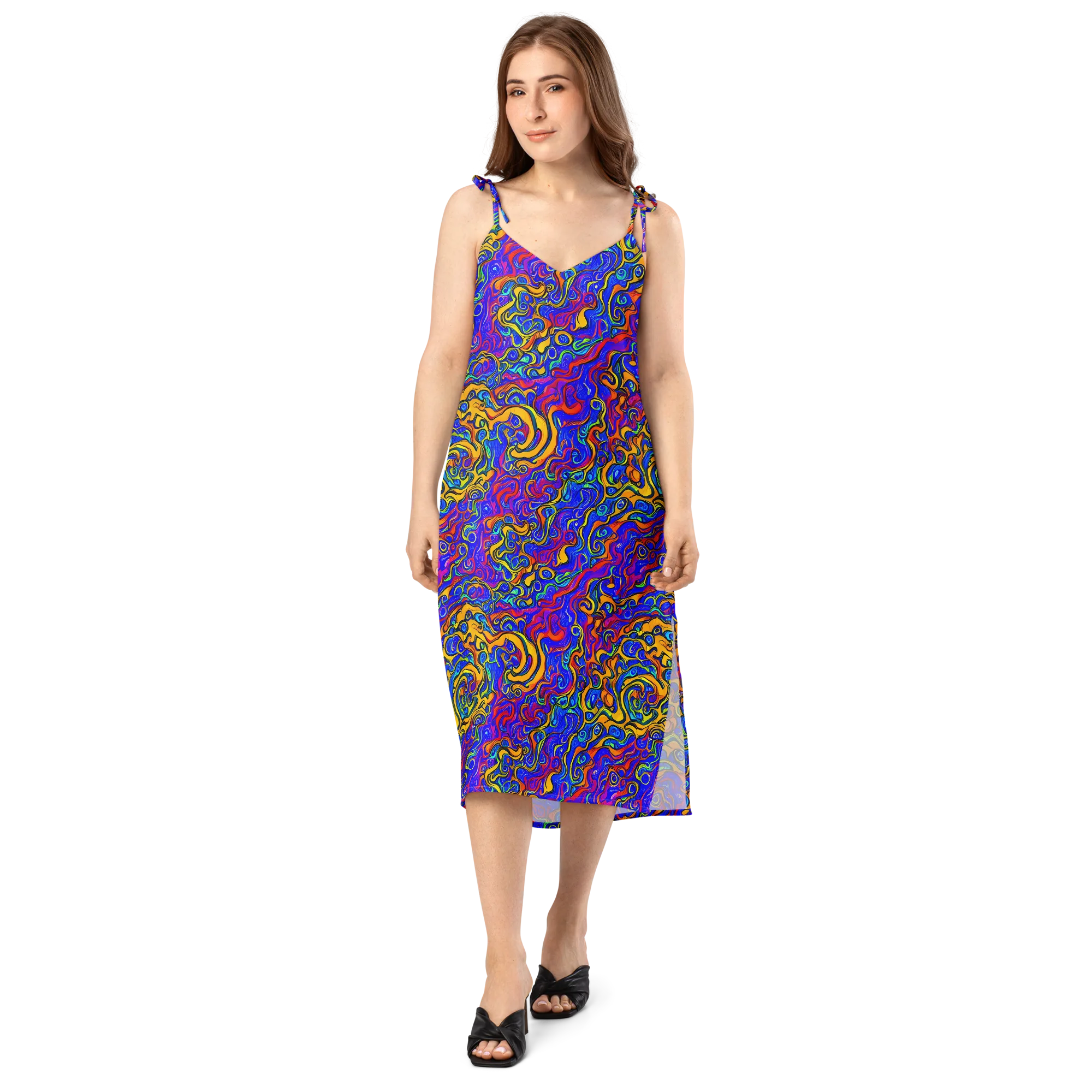 Spectrum Inferno on Slip Dress — Front