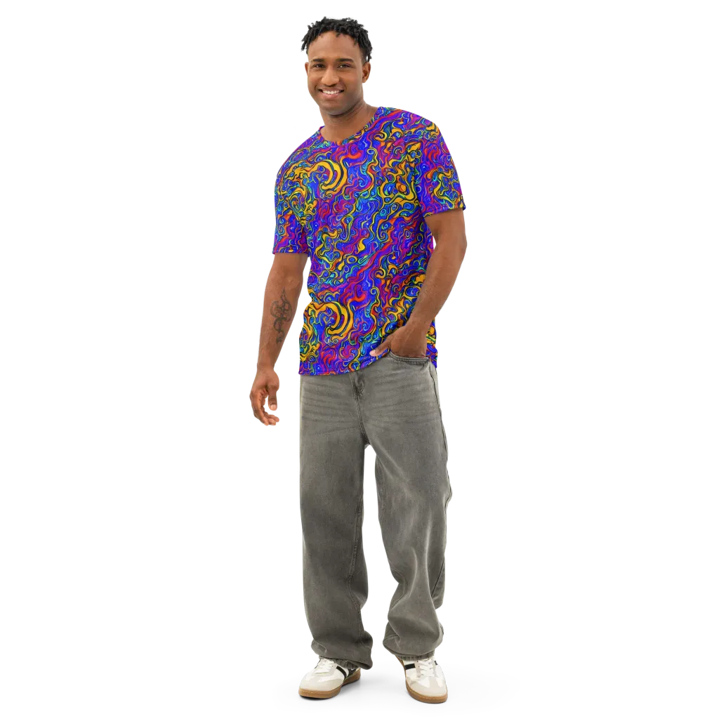 Spectrum Inferno on Men's Cotton Crew Neck T-Shirt — Front