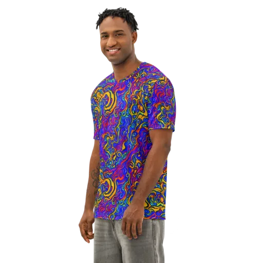 Spectrum Inferno on a Men's Cotton Crew Neck T-Shirt