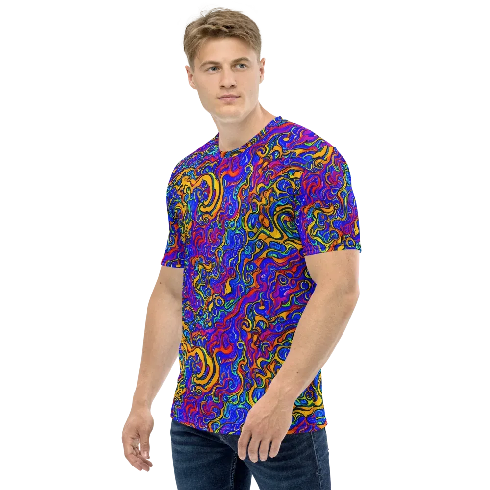 Spectrum Inferno on Men's Crew Neck T-Shirt — Left