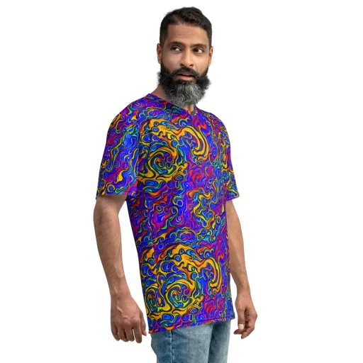 Spectrum Inferno on a Men's Crew Neck T-Shirt