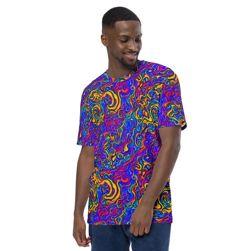 Spectrum Inferno on Men's Crew Neck T-Shirt — Left