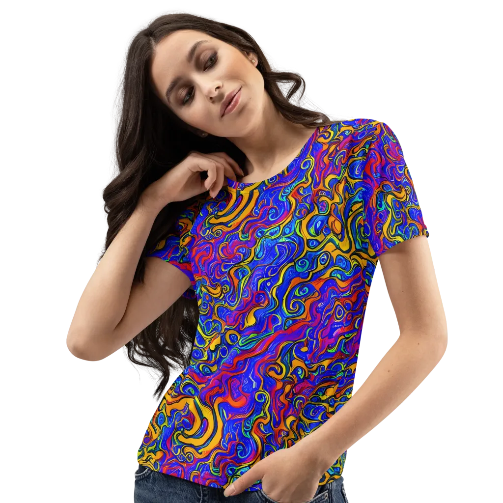 Spectrum Inferno on Women's Crew Neck T-Shirt — Left Front