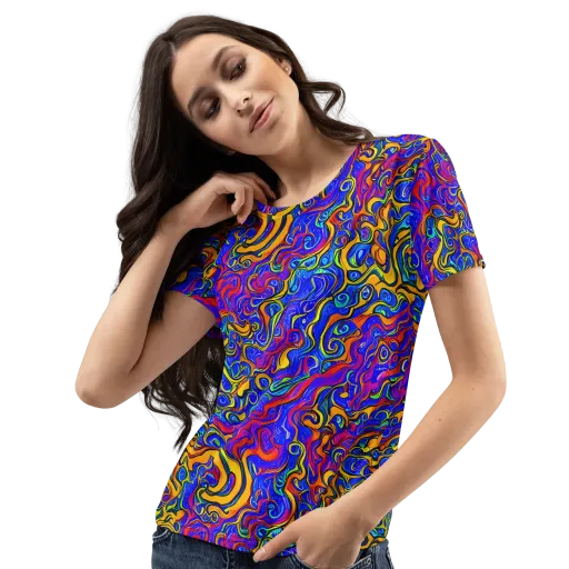 Spectrum Inferno on a Women's Crew Neck T-Shirt