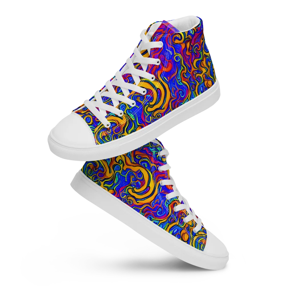 Spectrum Inferno on Women's High Top Canvas Shoes — Front
