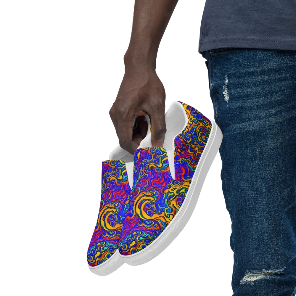 Spectrum Inferno on Men's Slip-On Canvas Shoes — Left Front