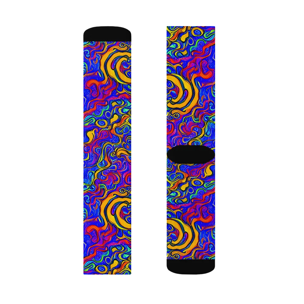 Spectrum Inferno on Socks — Left Sock