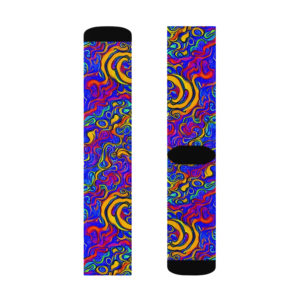 Spectrum Inferno on Socks — Right Sock