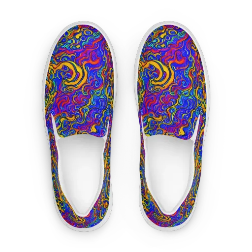 Spectrum Inferno on a Women's Slip-On Canvas Shoes