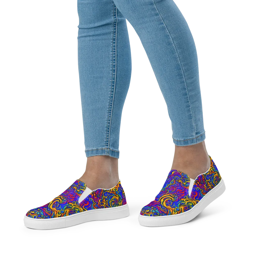 Spectrum Inferno on Women's Slip-On Canvas Shoes — Front