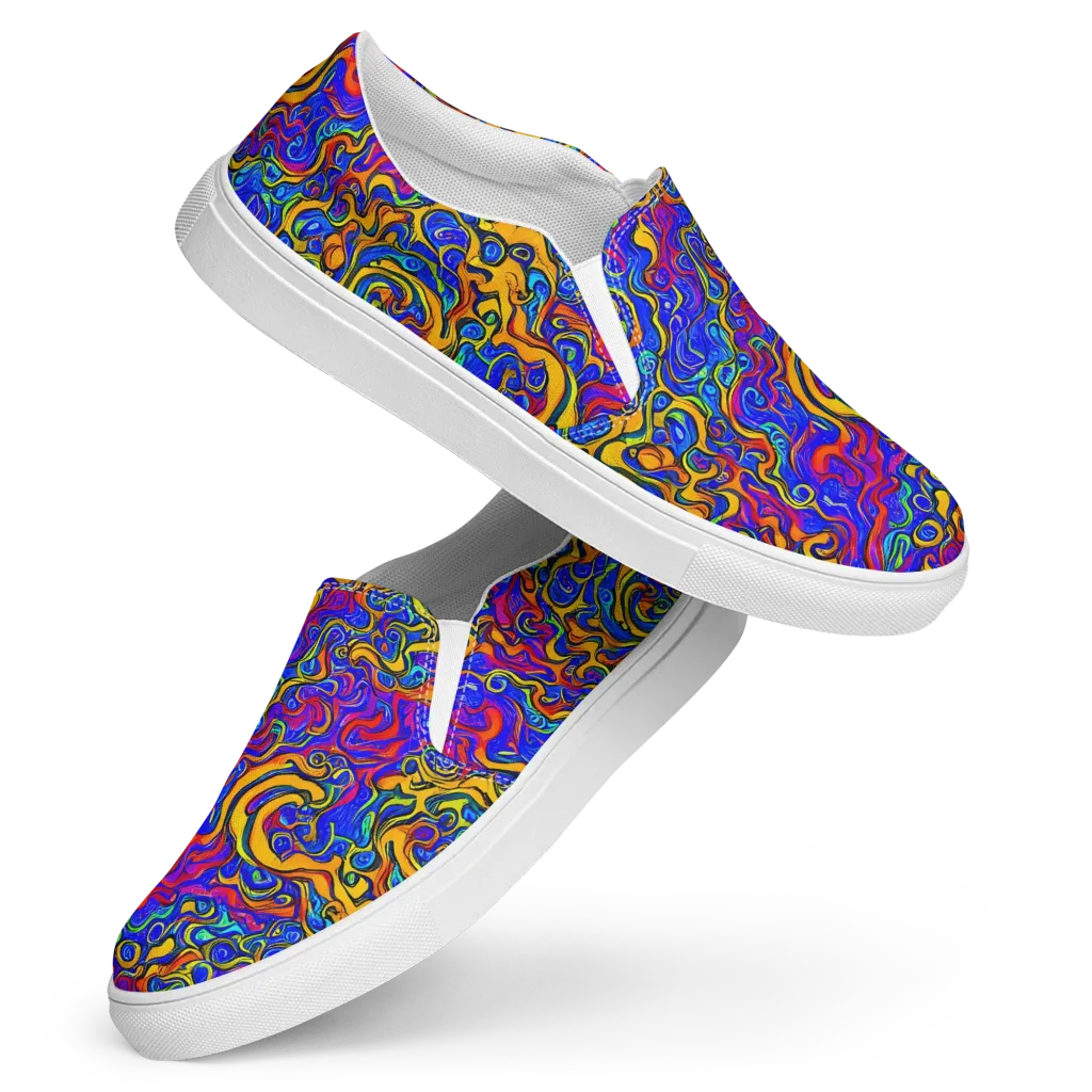 Spectrum Inferno on Women's Slip-On Canvas Shoes — Front