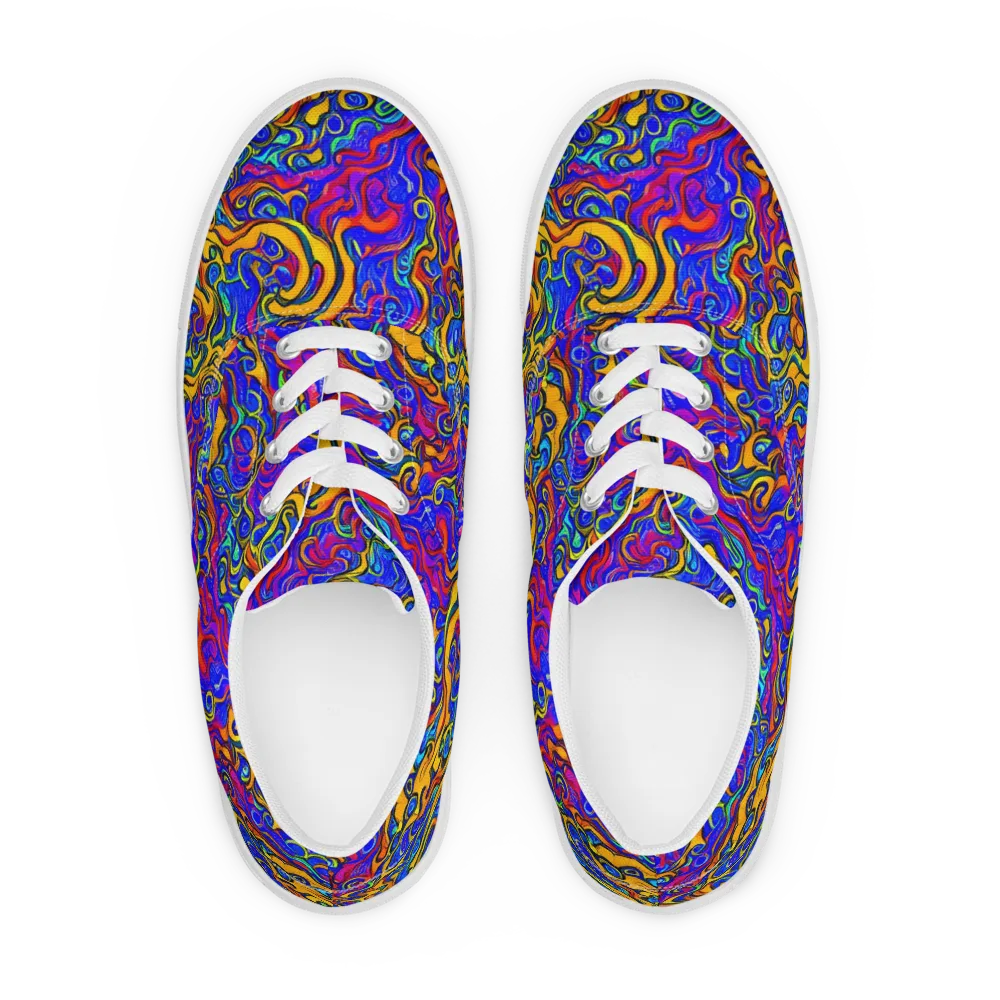 Spectrum Inferno on Men's Lace-Up Canvas Shoes — Front